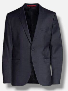 Hugo Boss Men's Blue Aldons Slim Fit Wool Suit Jacket Size 40L